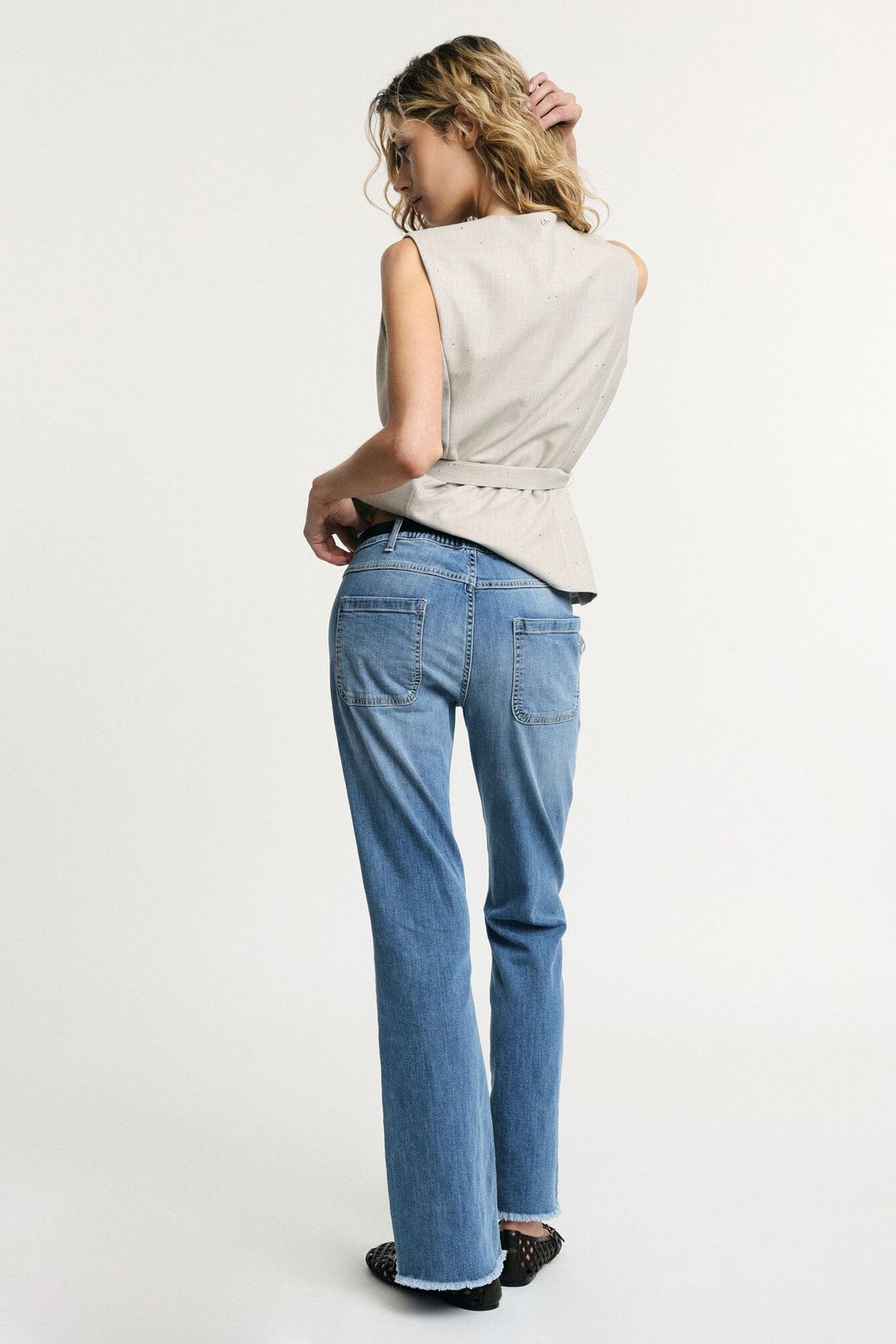 LEANNE BELL BOTTOM JEANS - Vesta Donna