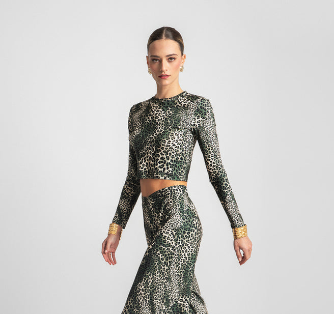 SASSI CROP TOP ANIMAL - Vesta Donna