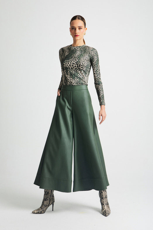 MIA CULOTTE PANTS KHAKI - Vesta Donna