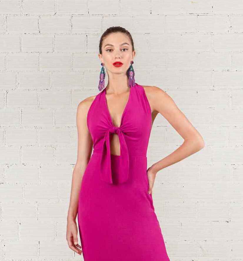 FARLAH BOW DRESS - Vesta Donna