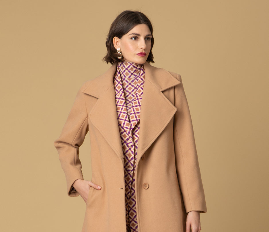 MORGAN COAT CAMEL - Vesta Donna