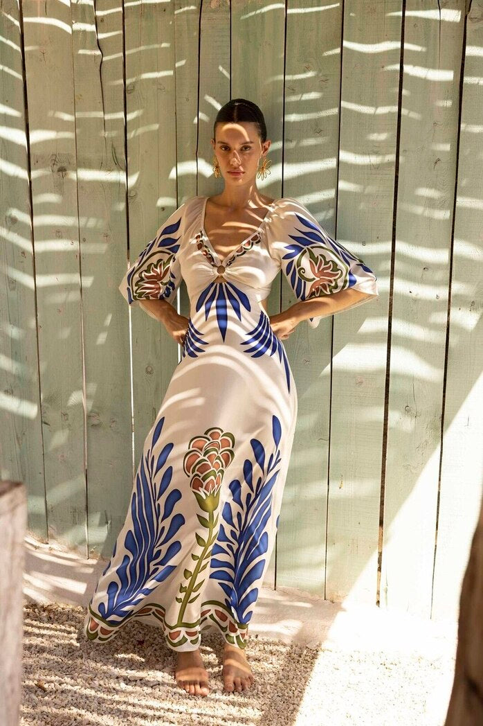 IRISA DRESS ECRU - Vesta Donna