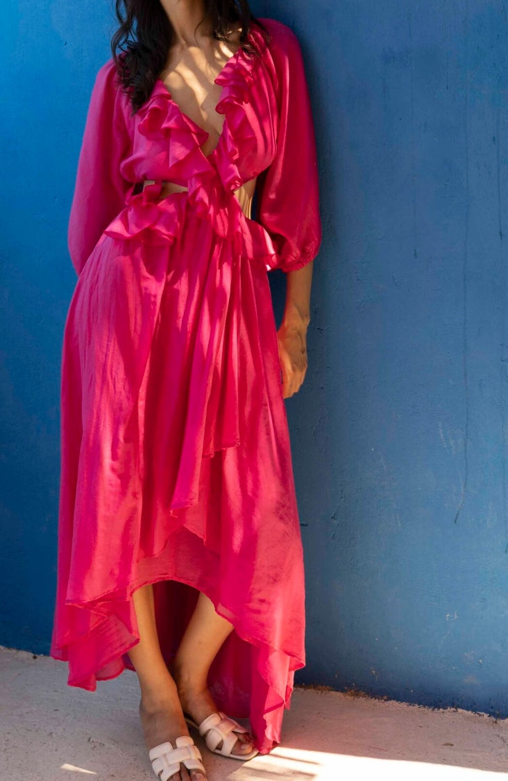 NYSA DRESS FUCHSIA - Vesta Donna