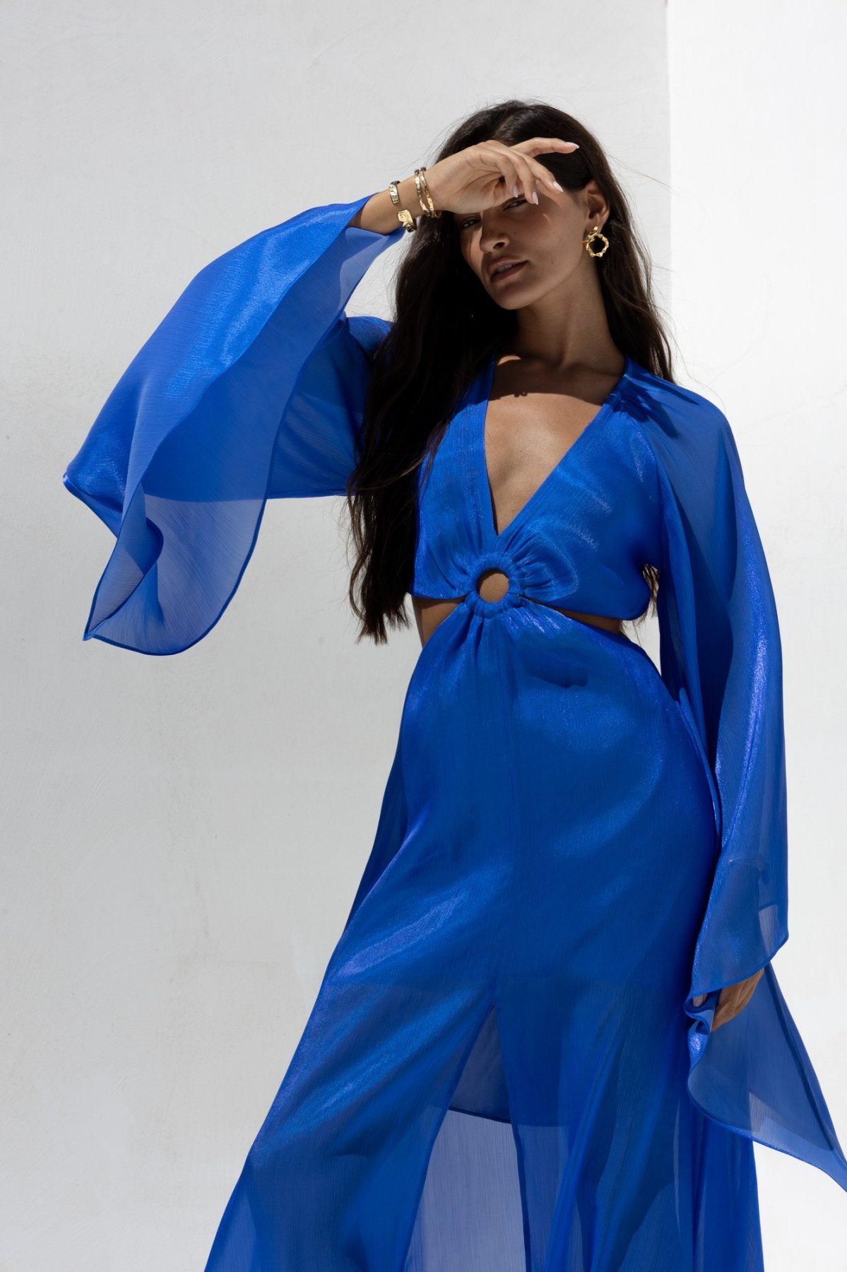 SEEZY CUT OUT DRESS BLUE ROYAL - Vesta Donna