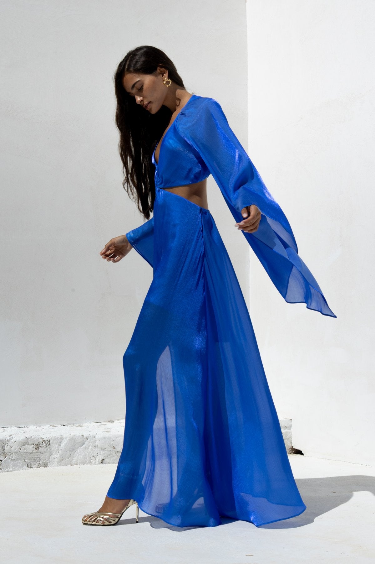 SEEZY CUT OUT DRESS BLUE ROYAL - Vesta Donna