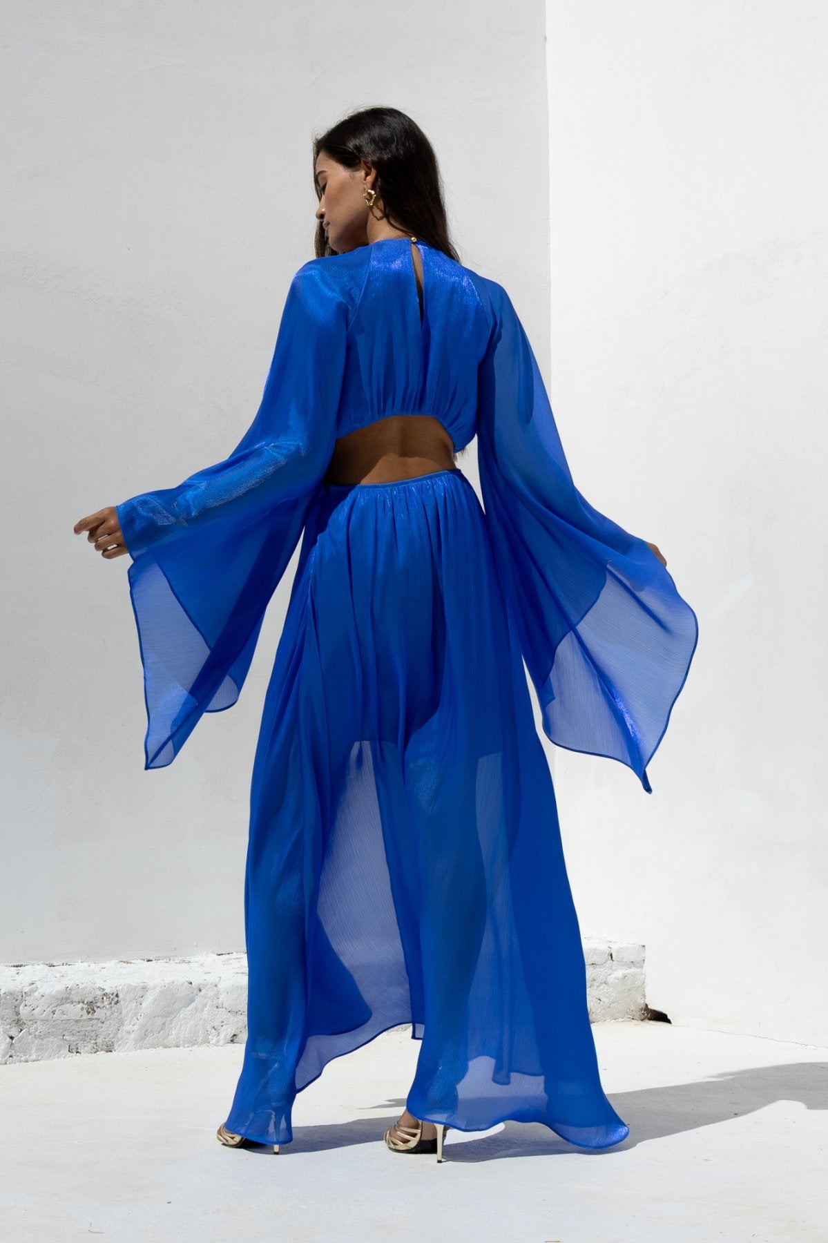 SEEZY CUT OUT DRESS BLUE ROYAL - Vesta Donna