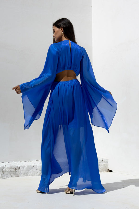 SEEZY CUT OUT DRESS BLUE ROYAL