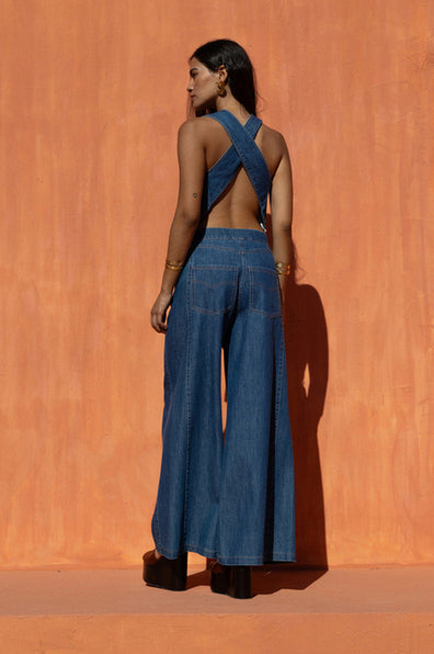 THE ESCAPE WIDE LEG DENIM PANTS