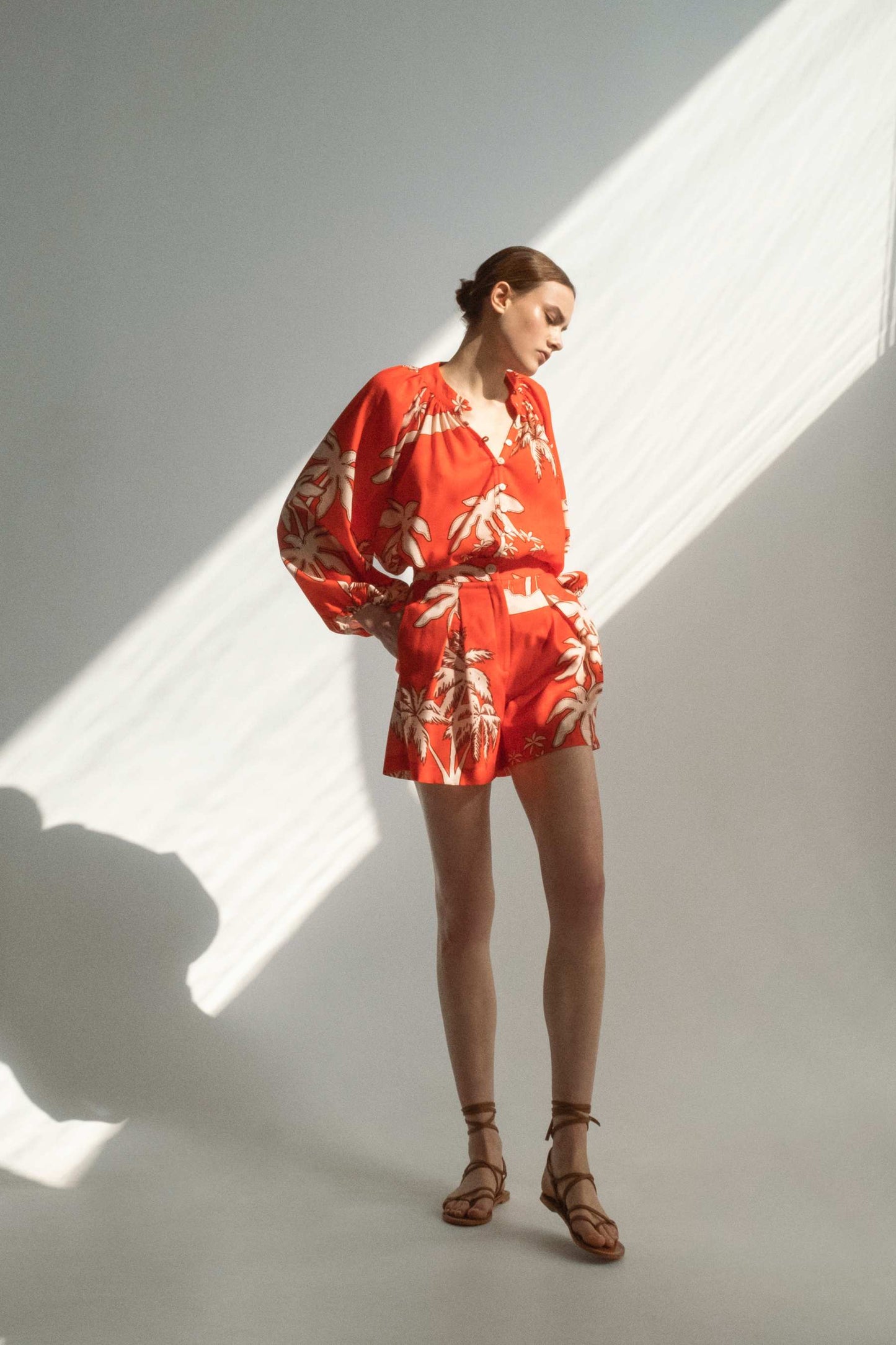 Milla PALM BUTTON SHIRT - Vesta Donna