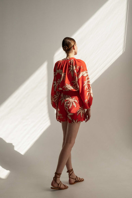 Milla PALM BUTTON SHIRT - Vesta Donna