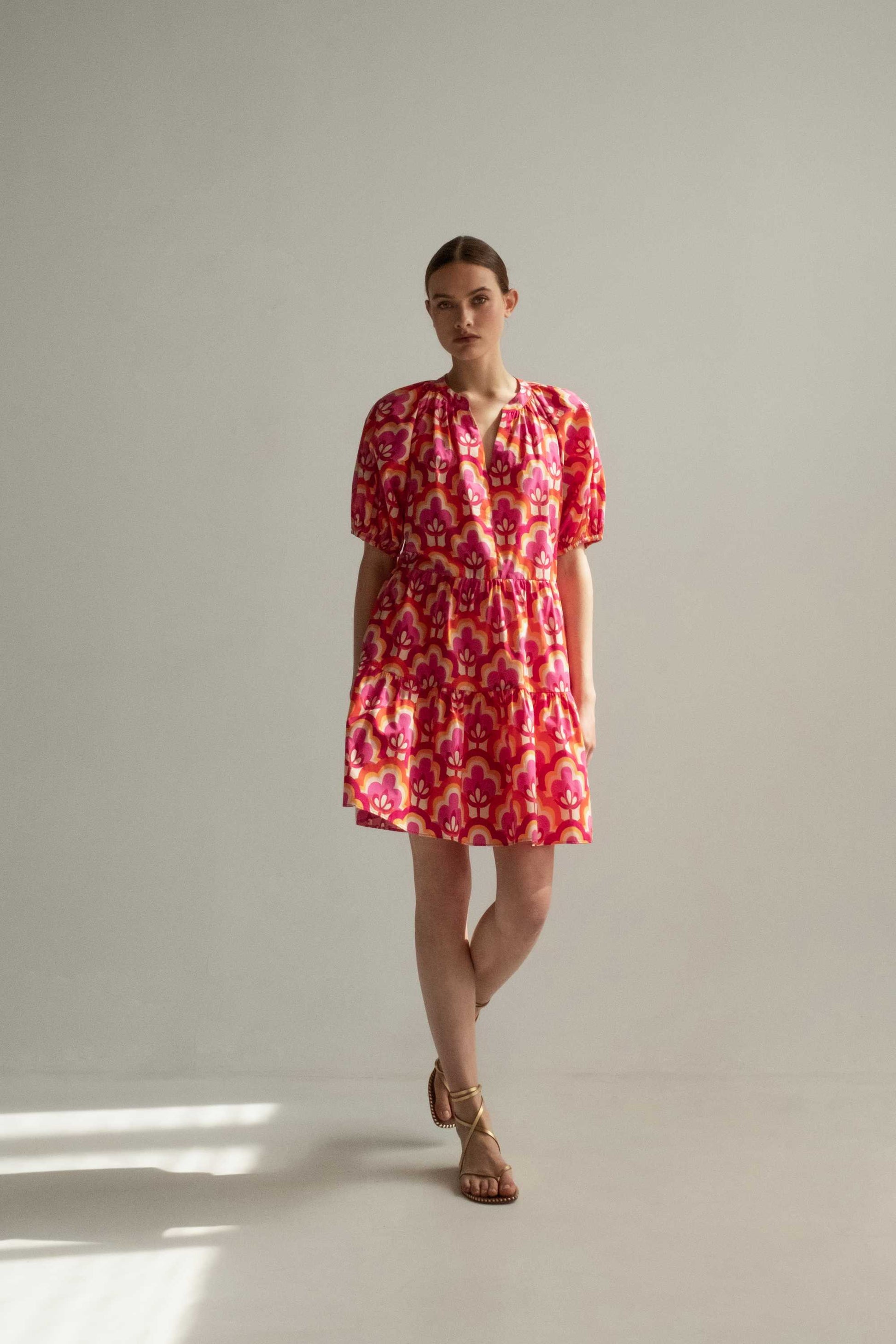 Milla FLOWERS SHORT DRESS - Vesta Donna