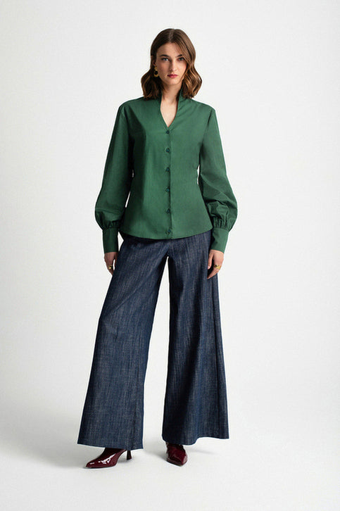 KRYSTAL SHIRT GREEN - Vesta Donna
