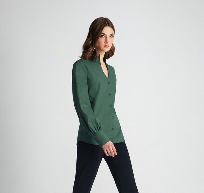 KRYSTAL SHIRT GREEN - Vesta Donna