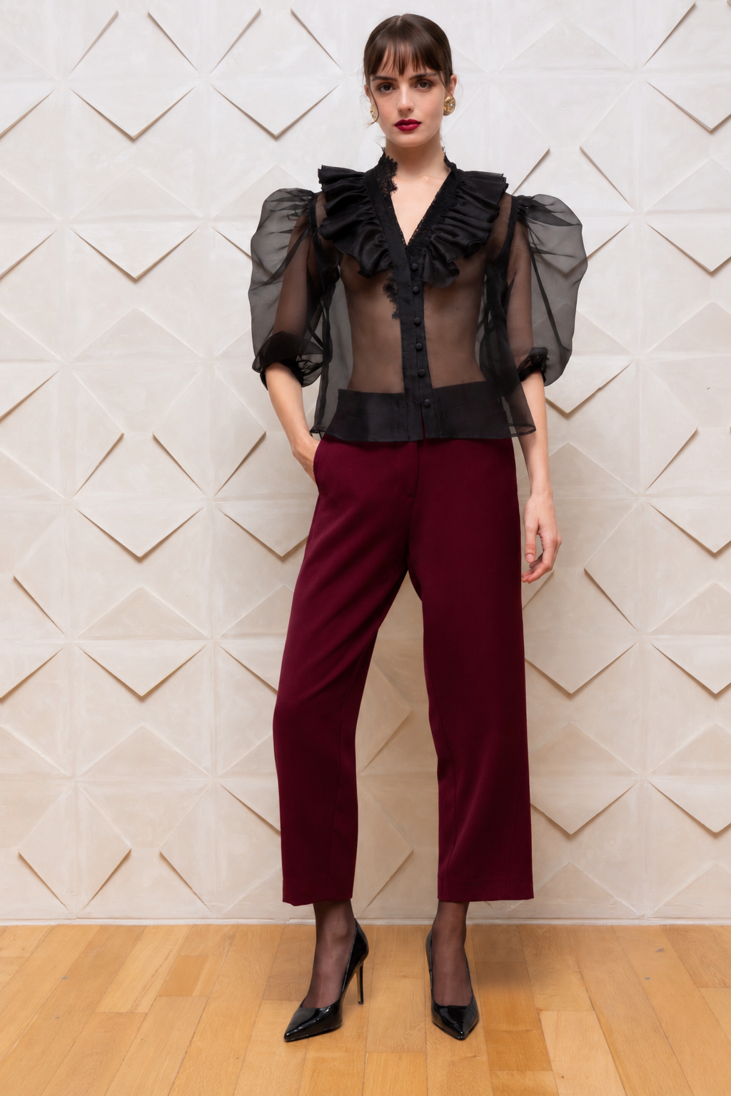ZUMA TAILORED PANTS BORDEAUX