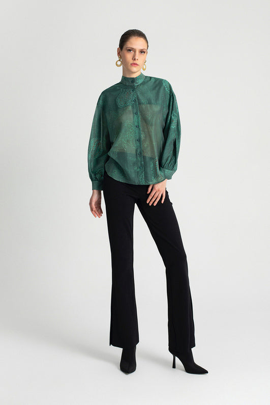 LISA SHIRT GREEN - Vesta Donna