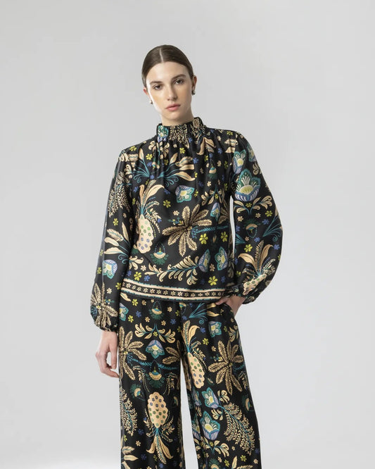 FLOWERS SATIN SET - Vesta Donna