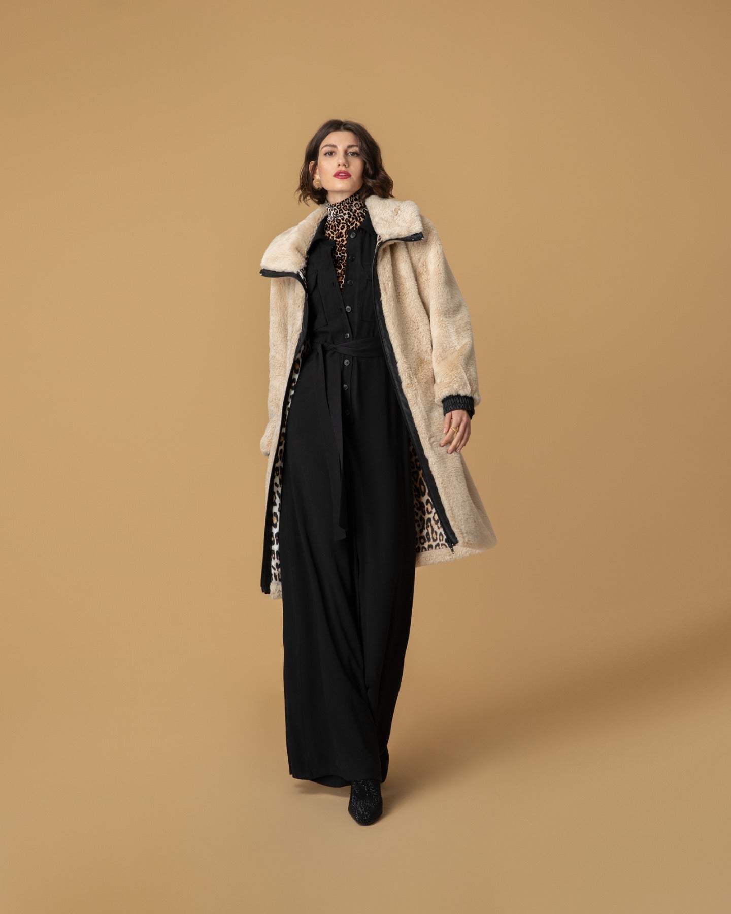 SHUBA LONG ECO FUR COAT - Vesta Donna