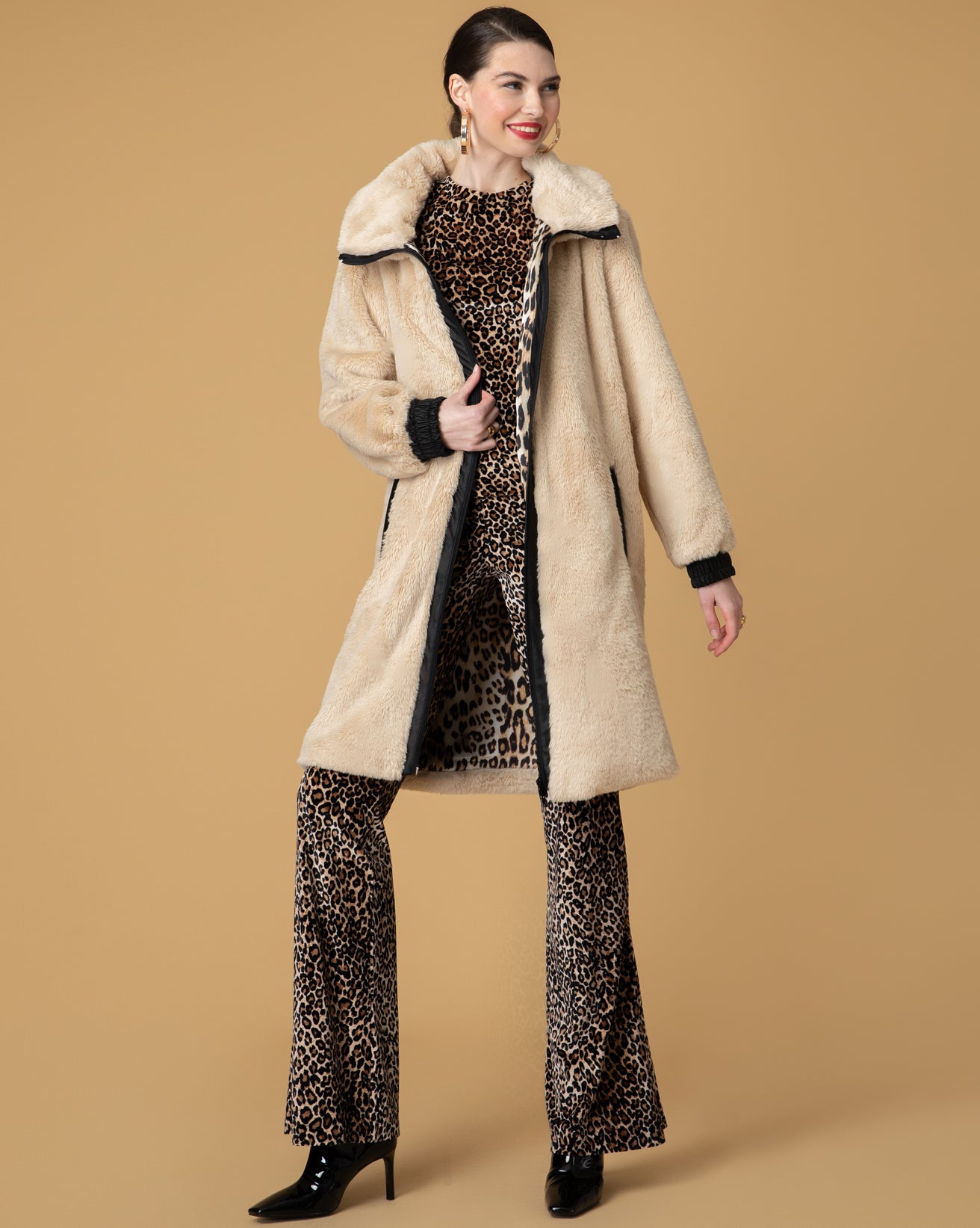 SHUBA LONG ECO FUR COAT - Vesta Donna