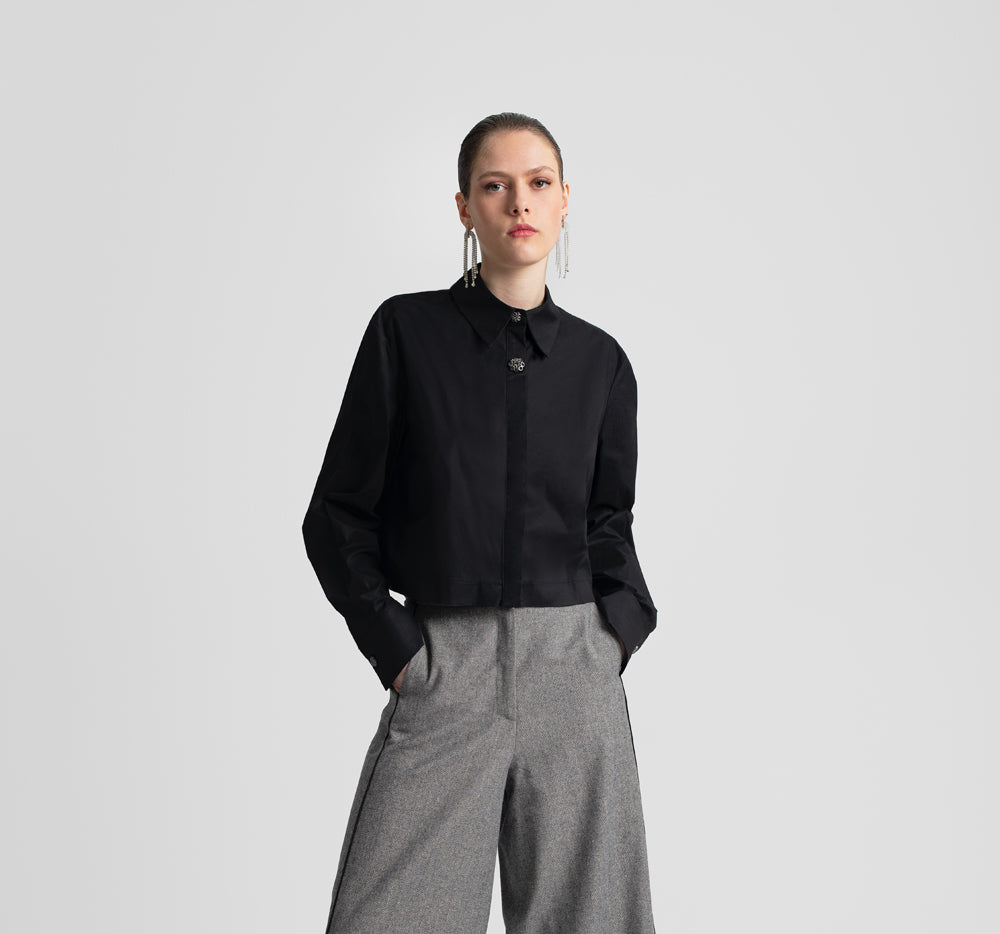 ANNETTE SHIRT BLACK - Vesta Donna