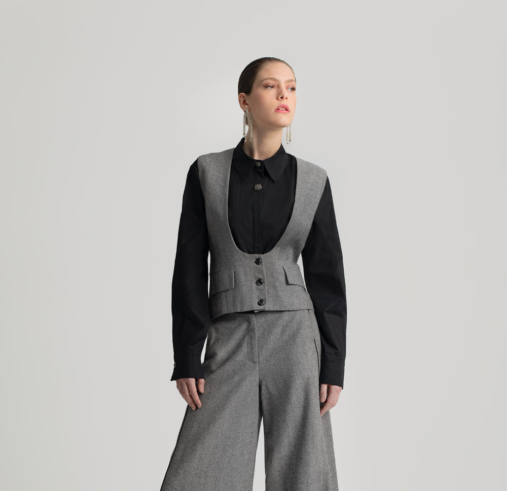 ANNETTE SHIRT BLACK - Vesta Donna