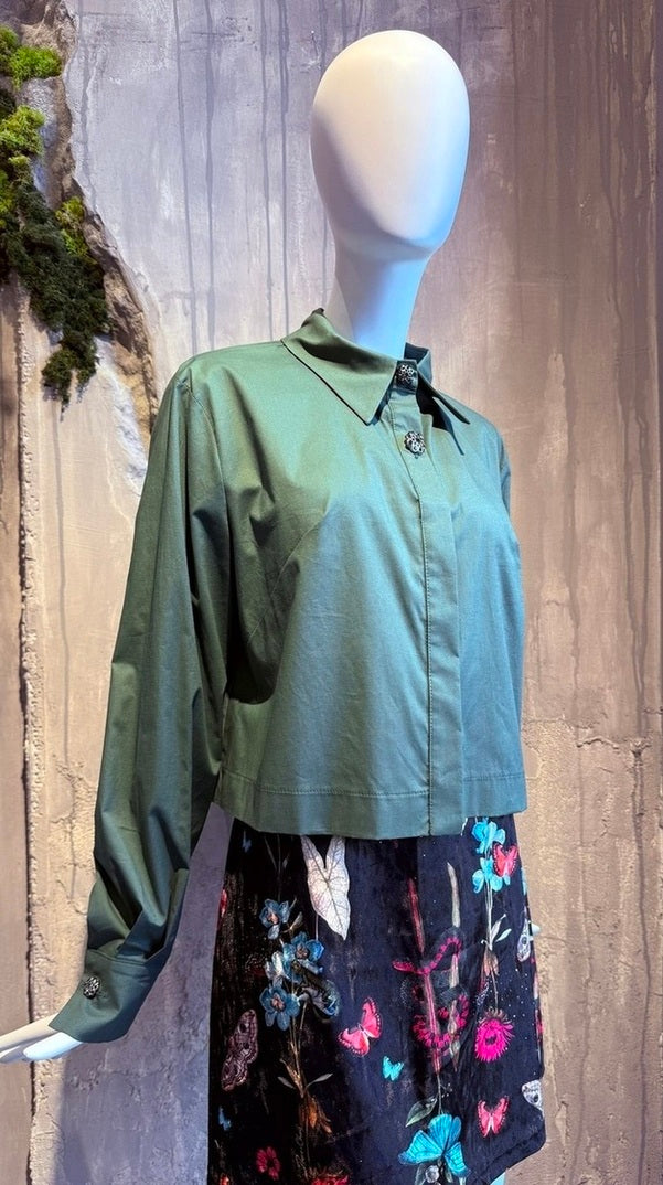 ANNETTE SHIRT GREEN - Vesta Donna