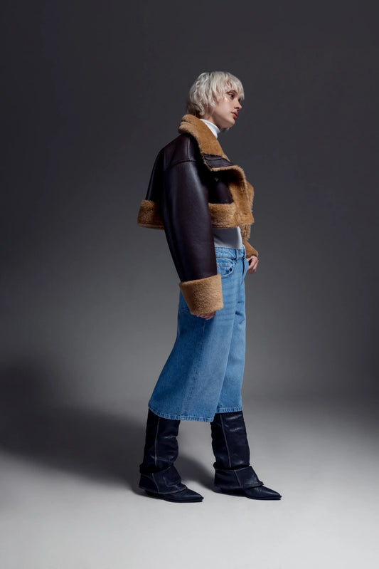 SINTHIA AVIATOR JACKET BROWN