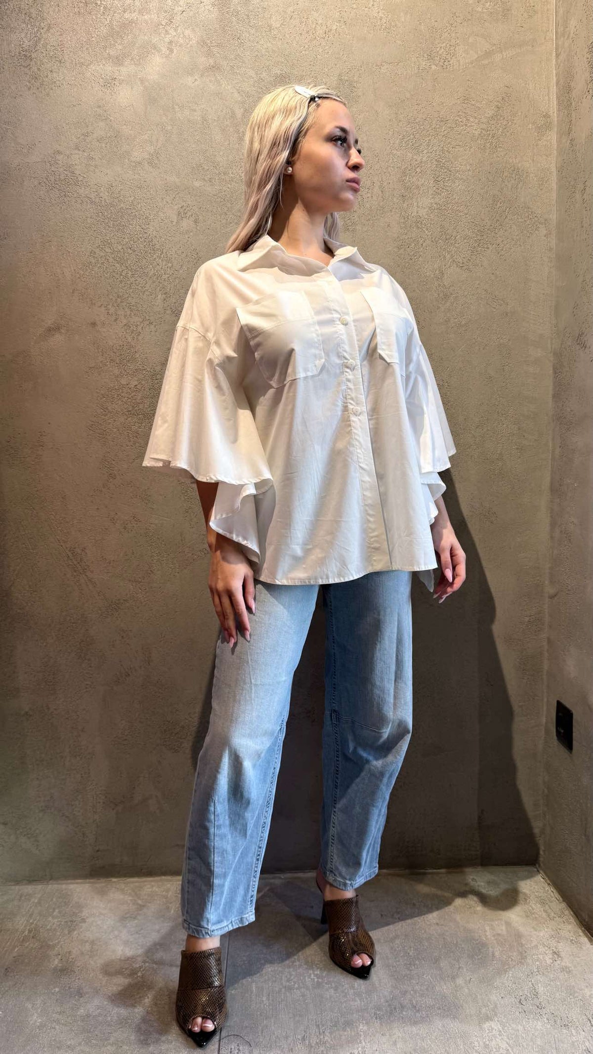 SUZIE SHIRT ECRU - Vesta Donna