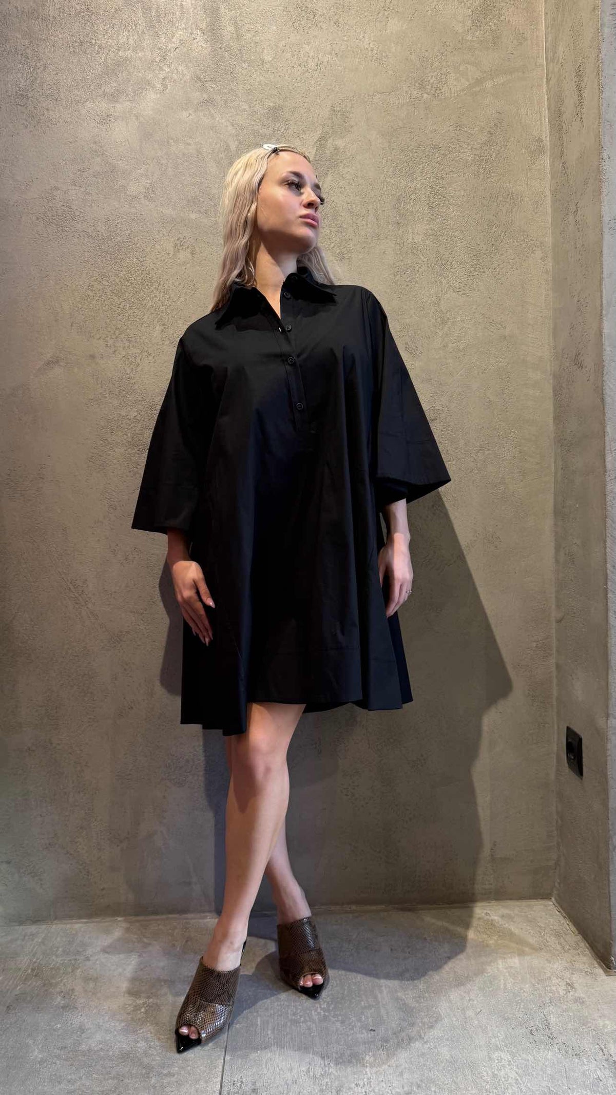 KRISSY DRESS BLACK - Vesta Donna