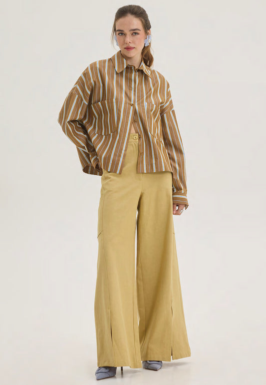 JANISH WIDE LEG PANTS MUSTARD