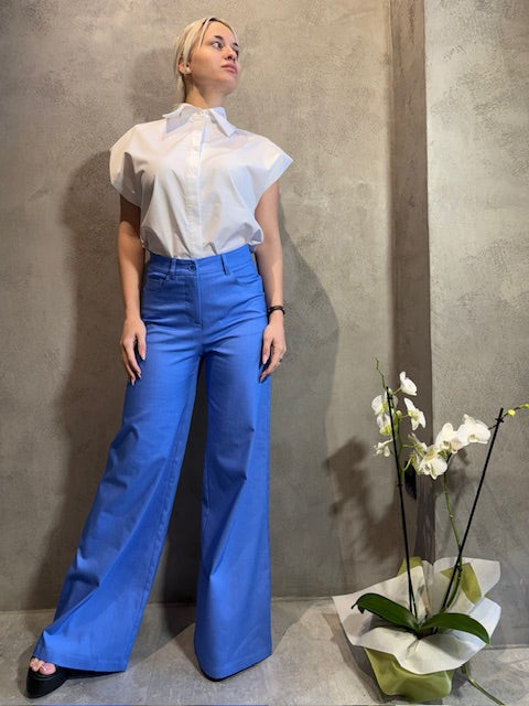 BILLIE PANTS BLUE - Vesta Donna