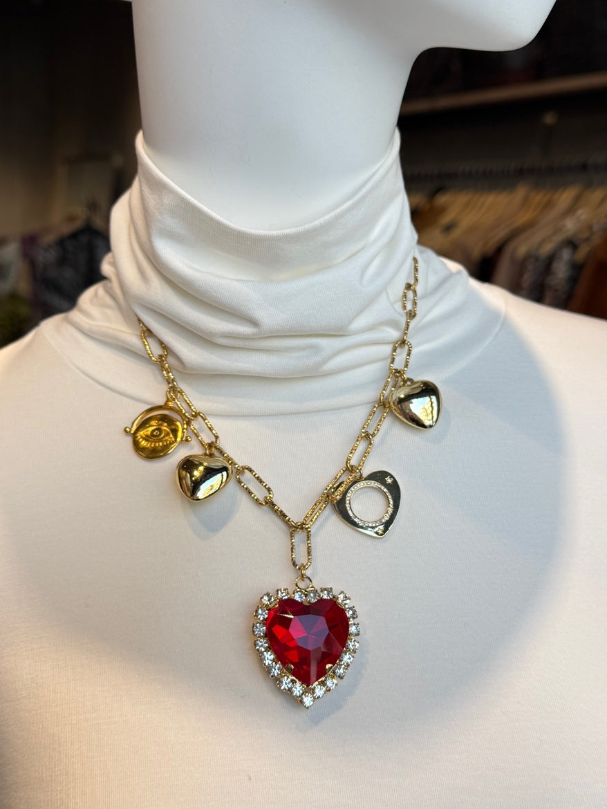 ΚΟΛΙΕ ΑΛΥΣΙΔΑ ΜΕ ΚΟΚΚΙΝΗ ΚΑΡΔΙΑ - Vesta Donna