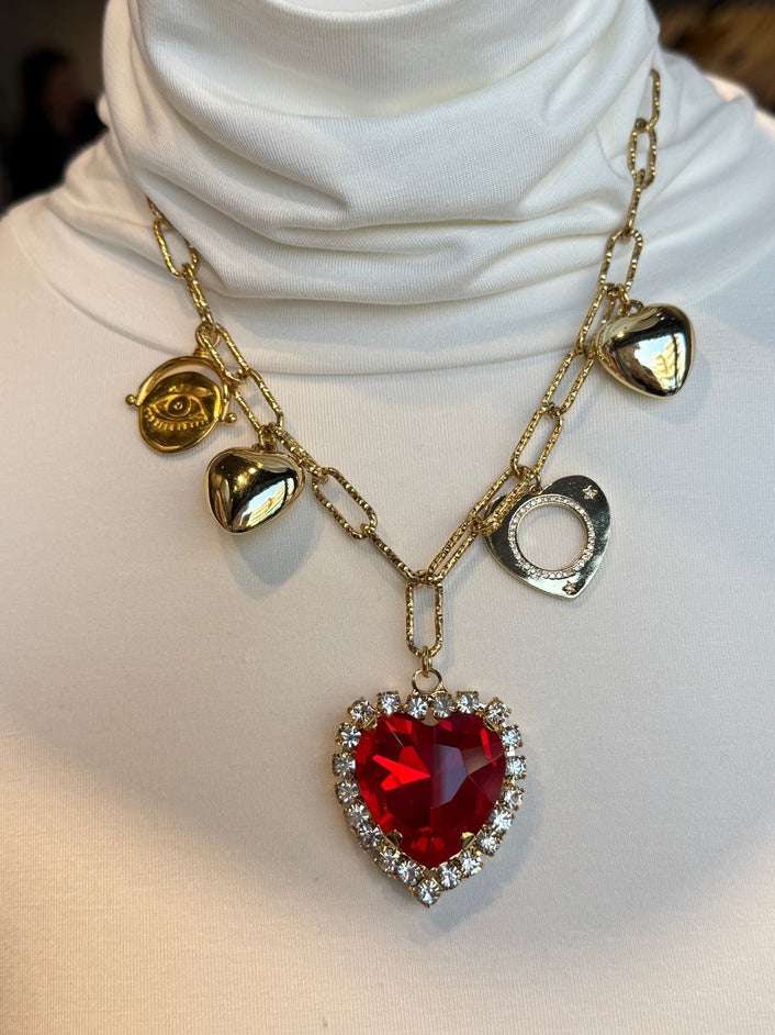 ΚΟΛΙΕ ΑΛΥΣΙΔΑ ΜΕ ΚΟΚΚΙΝΗ ΚΑΡΔΙΑ - Vesta Donna