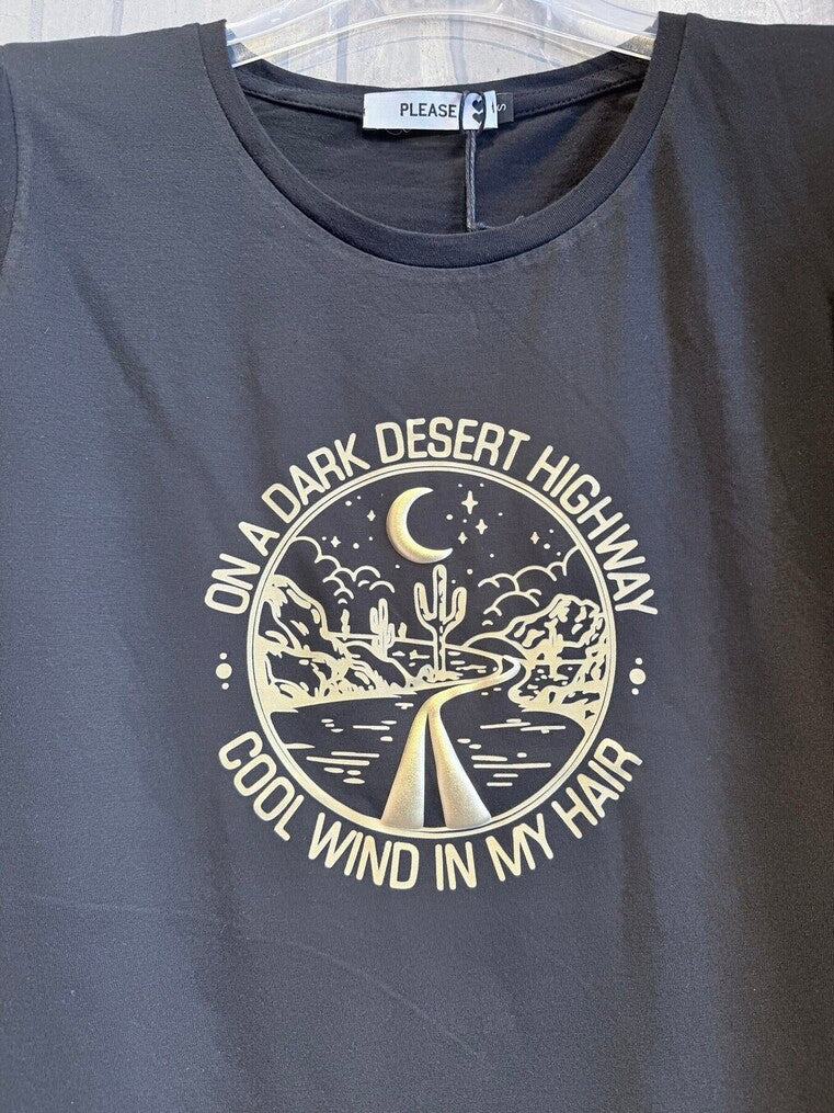 HOTEL CALIFORNIA T-SHIRT BLACK - Vesta Donna