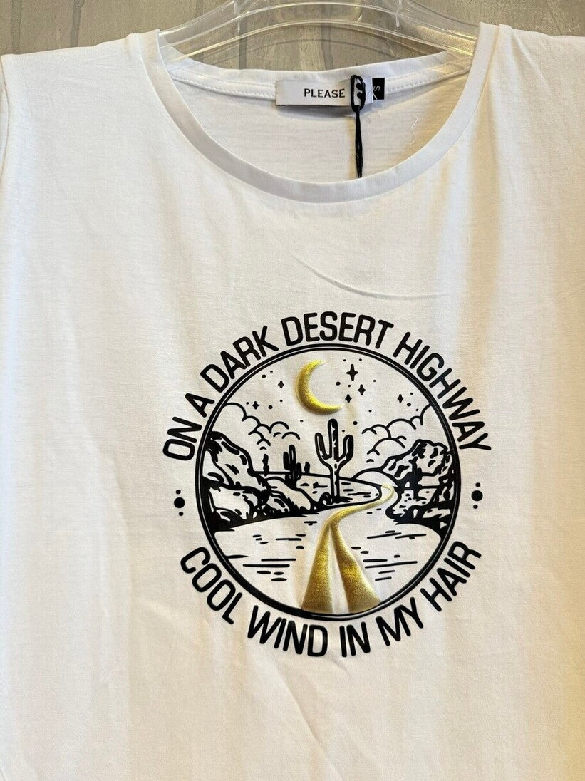 HOTEL CALIFORNIA T-SHIRT WHITE - Vesta Donna