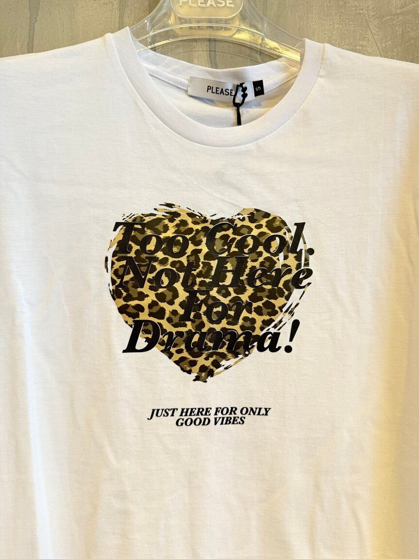 ANIMAL HEART T-SHIRT WHITE - Vesta Donna