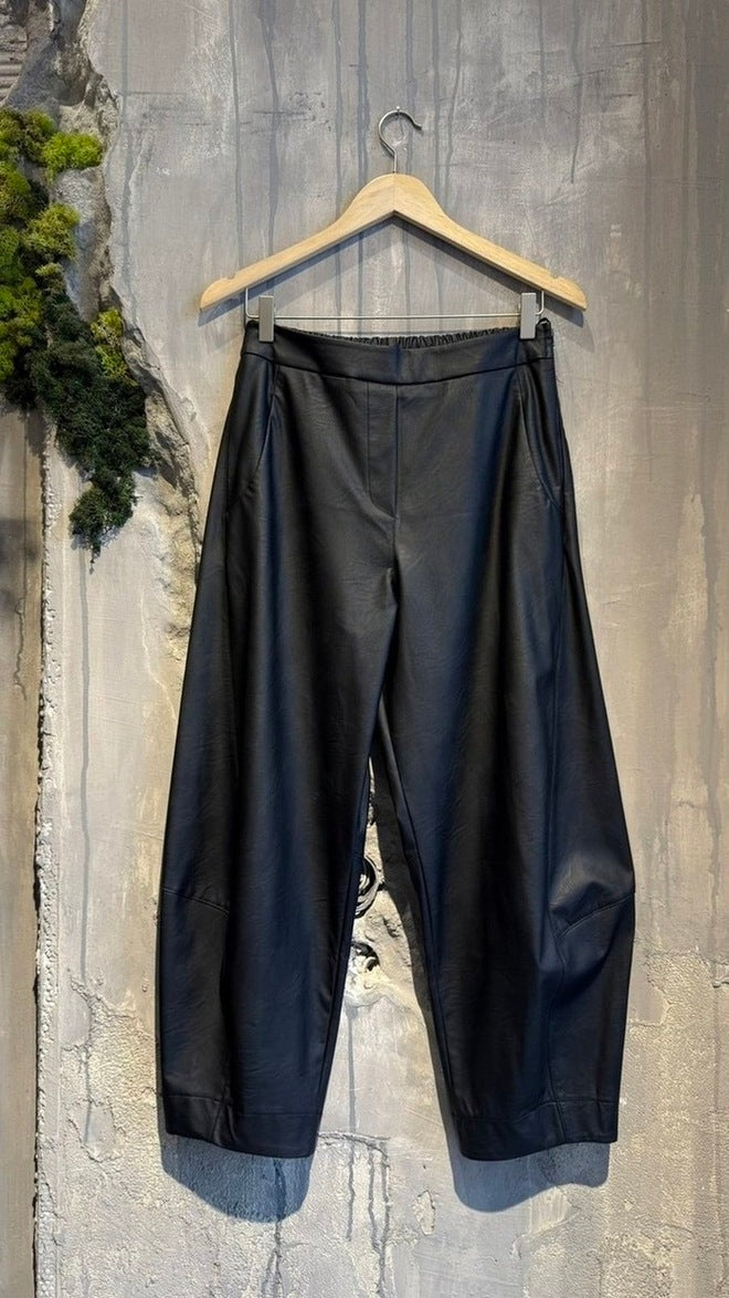 MICHELE SLOUCHY ECO LEATHER PANTS - Vesta Donna