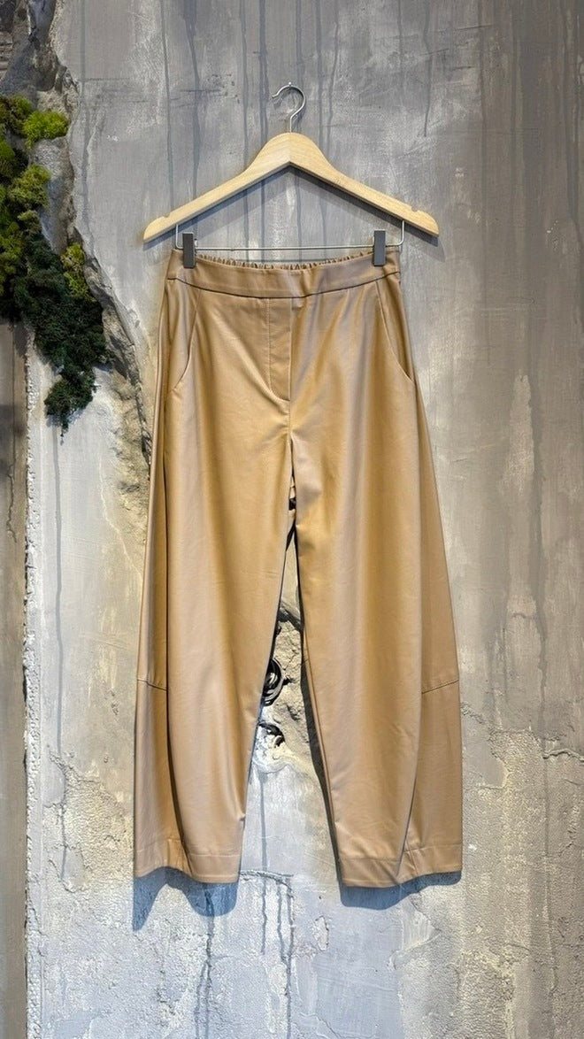 MICHELE SLOUCHY ECO LEATHER PANTS - Vesta Donna