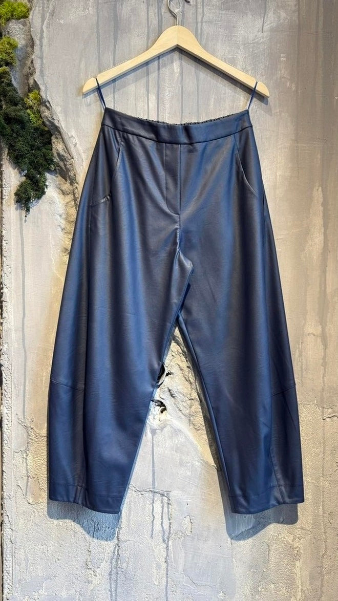 MICHELE SLOUCHY ECO LEATHER PANTS - Vesta Donna