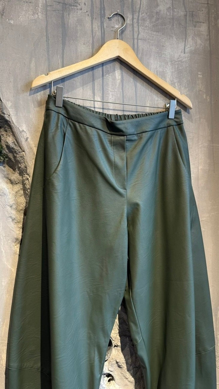 MICHELE SLOUCHY ECO LEATHER PANTS - Vesta Donna