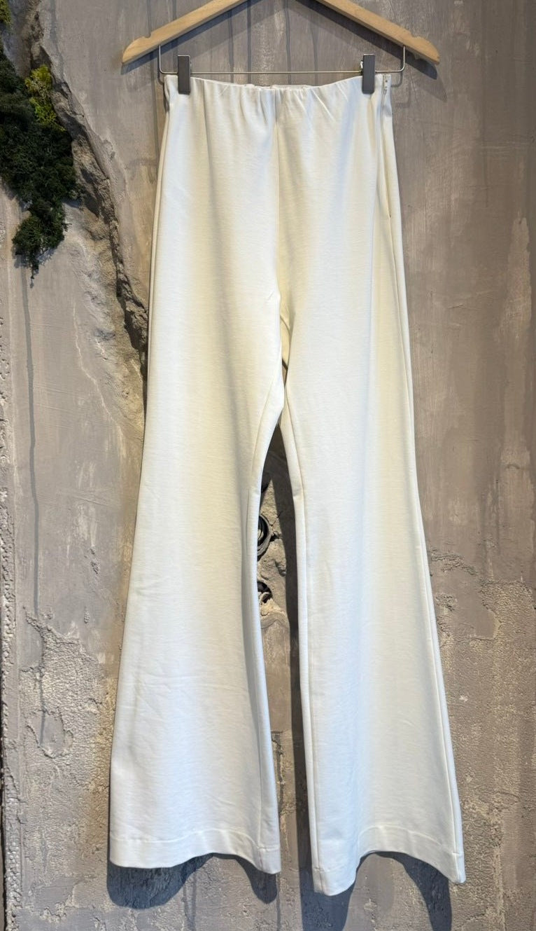 MAIA WIDE LEG PANTS ECRU - Vesta Donna