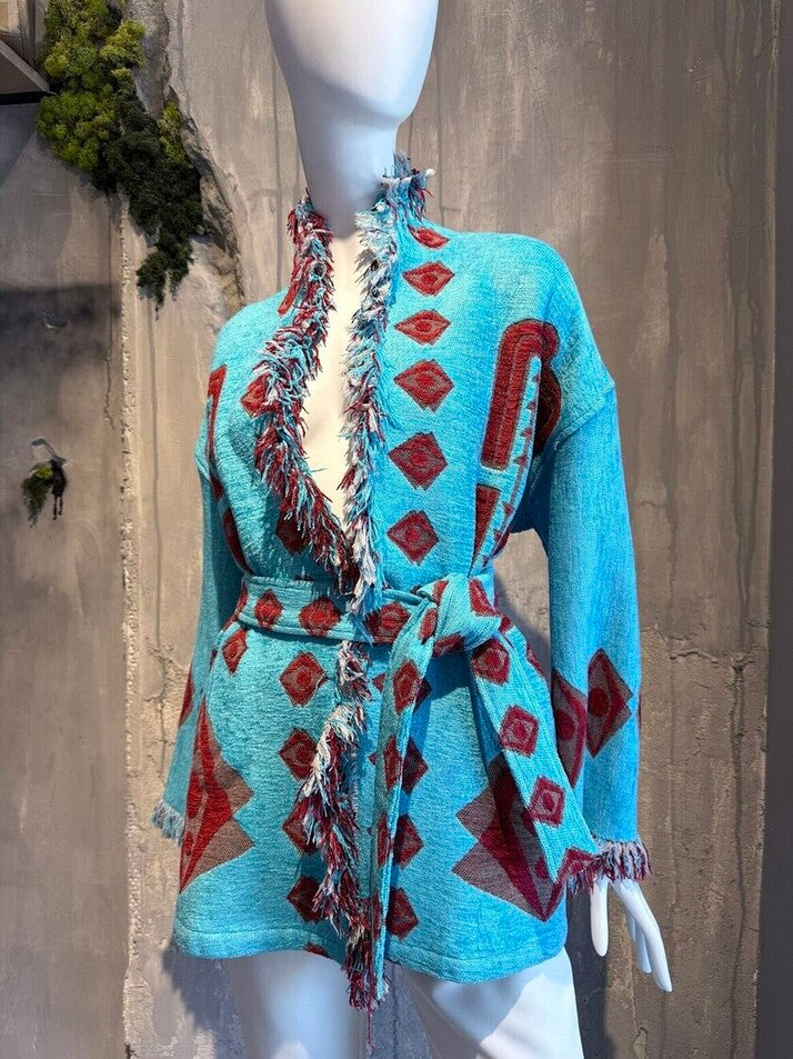 ELEA JACKET TURQUOISE - Vesta Donna