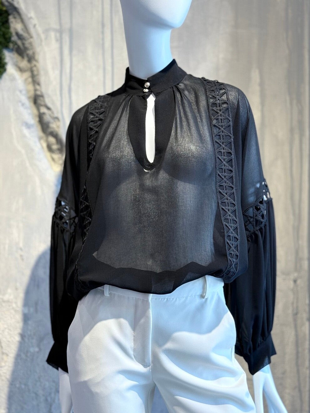 YVONY TOP BLACK - Vesta Donna