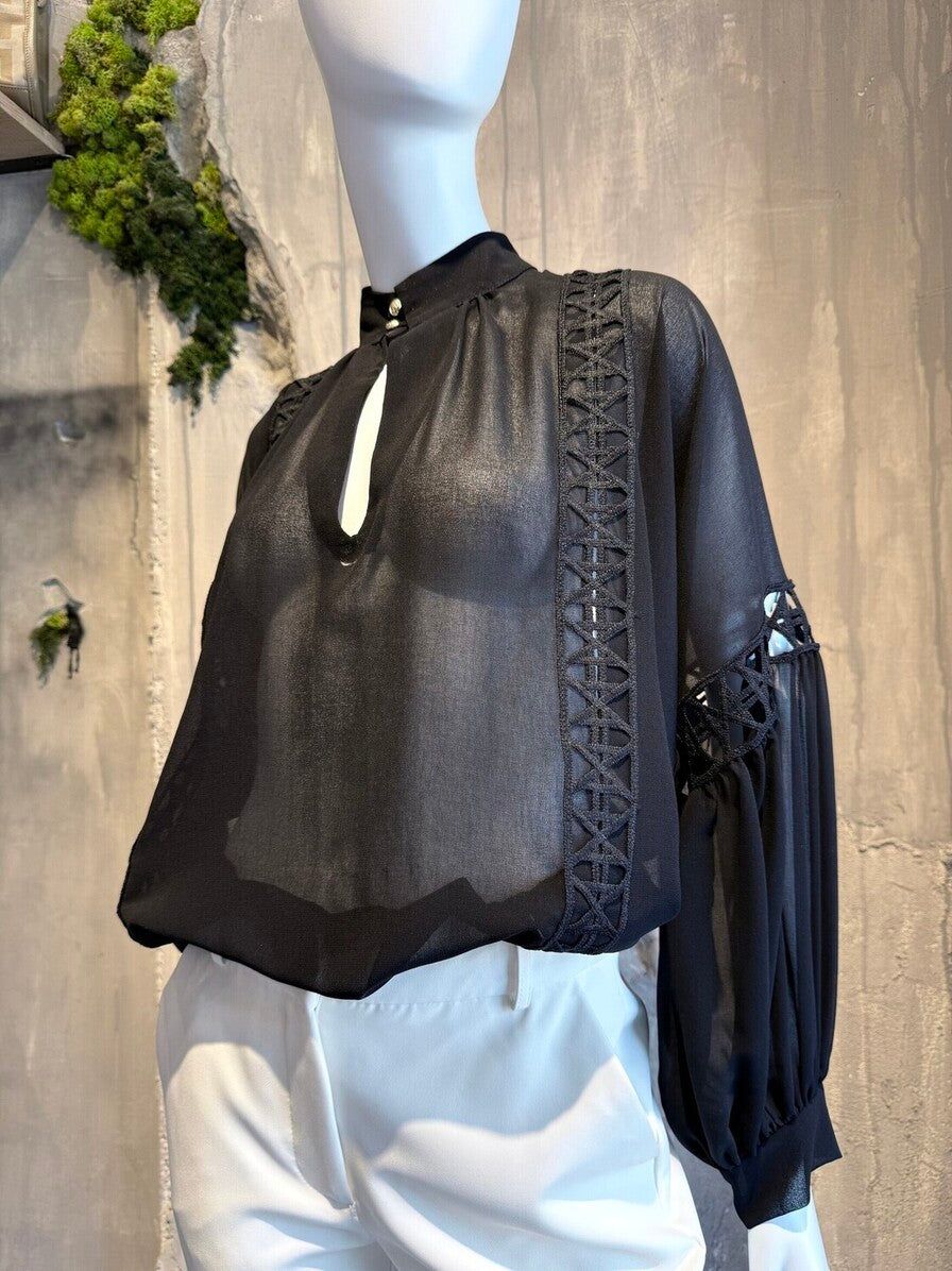 YVONY TOP BLACK - Vesta Donna