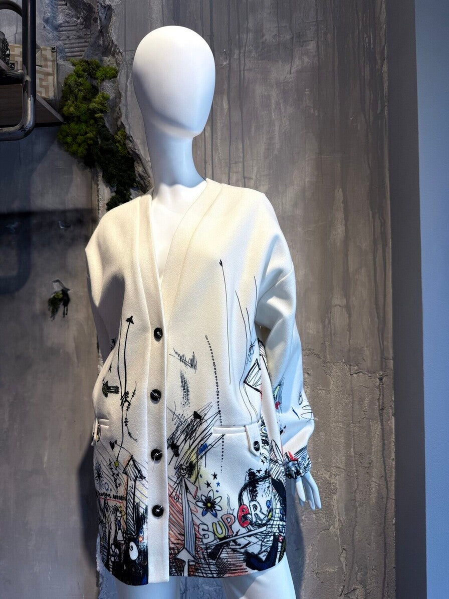 LUNA JACKET ECRU - Vesta Donna