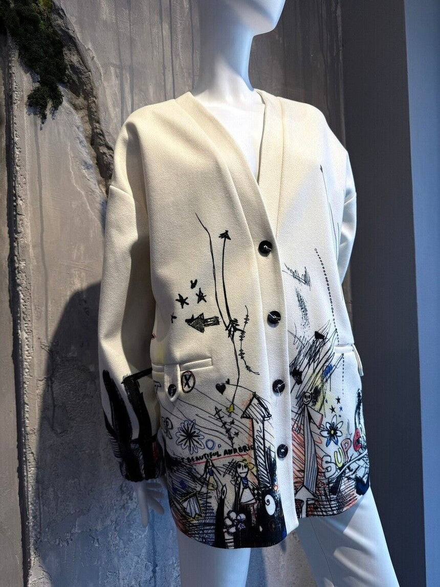 LUNA JACKET ECRU - Vesta Donna