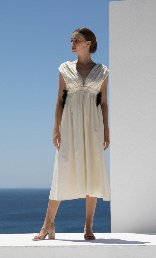 MIDI ΦΟΡΕΜΑ ΜΕ ΣΟΥΡΕΣ ΣΤΟ ΣΤΗΘΟΣ - Vesta Donna