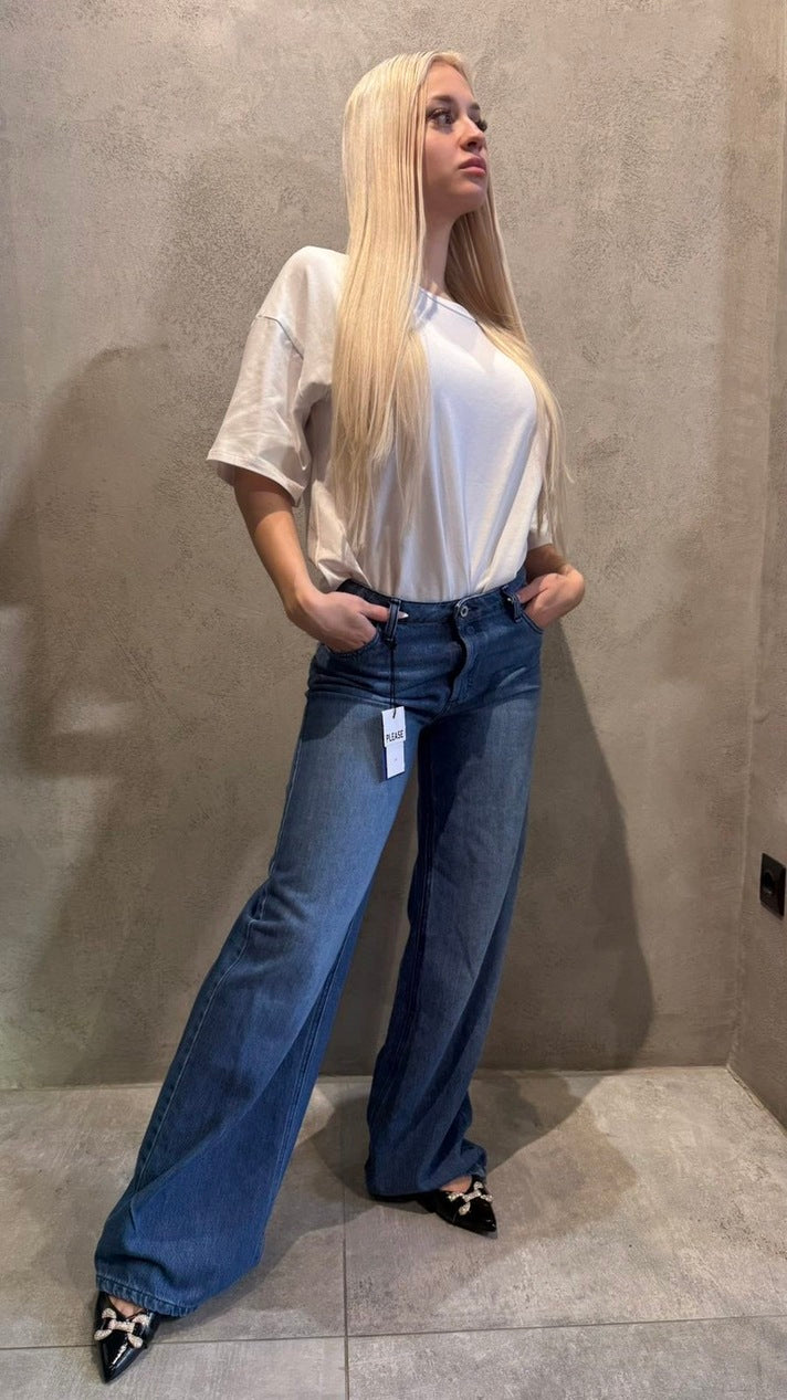 MELANIE WIDE LEG JEANS - Vesta Donna