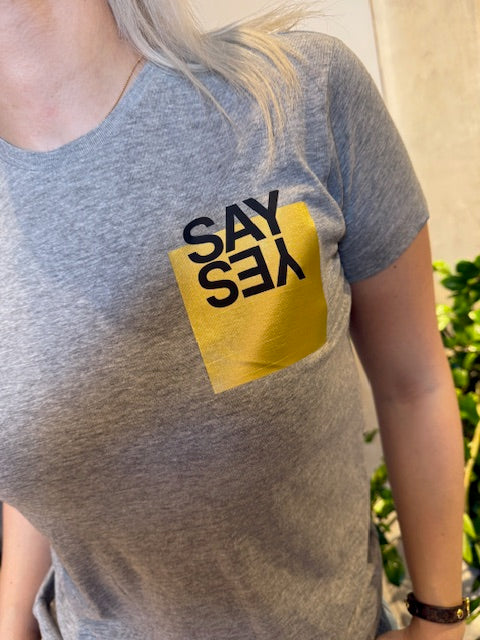 YES T-SHIRT GREY - Vesta Donna