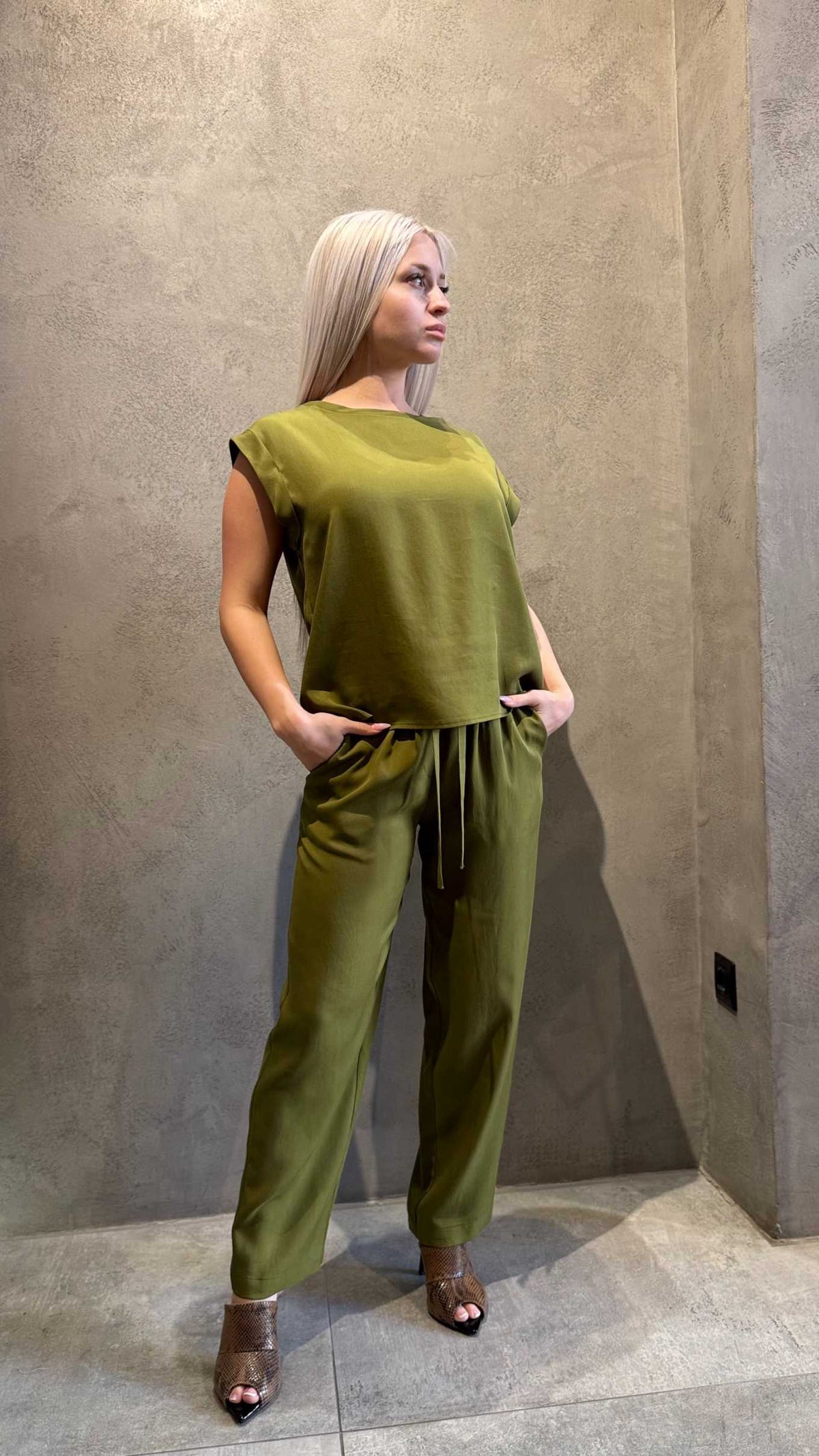 SYLIA SET OLIVE - Vesta Donna