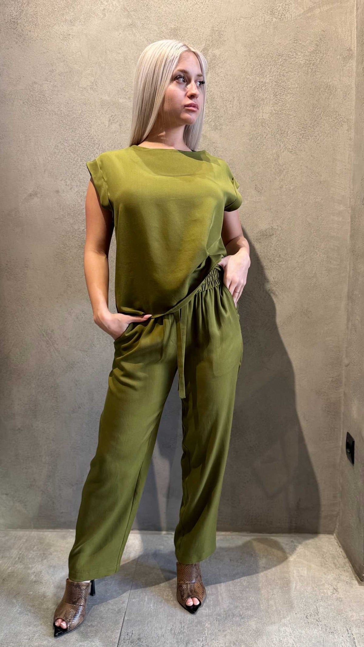 SYLIA SET OLIVE - Vesta Donna